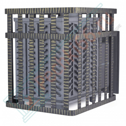 Чугунная печь для бани Гефест GFS-ЗК 45 (П) в сетке (ТехноЛит)
