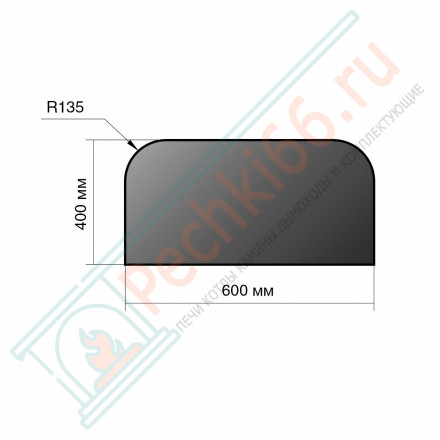 Притопочный лист 400*600*2 R135, чёрный, 2мм (Везувий)