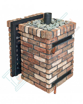 Дровяная банная печь Grill'D Retro Long (Камень колотый 20 кг)