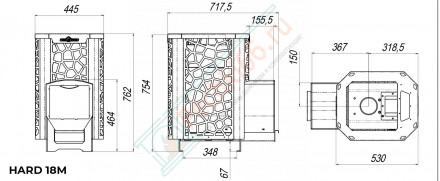 Печь для бани Hard 20M Саванна (Сталь-Мастер)