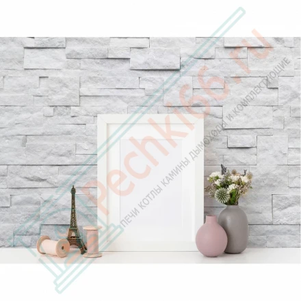 Плитка из камня кварцит белый 350 x 180 x 10-20 мм (0.378 м2 / 6 шт)