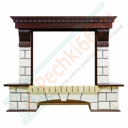 Портал Pierre Luxe угловой - Темный дуб / Белый (Высота 1045мм)