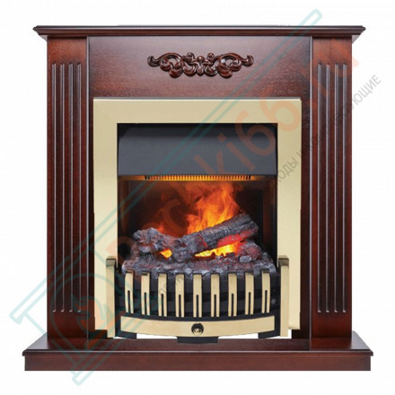 Каминокомплект Lumsden - Махагон коричневый антик с электроочагом Danville Brass FB2