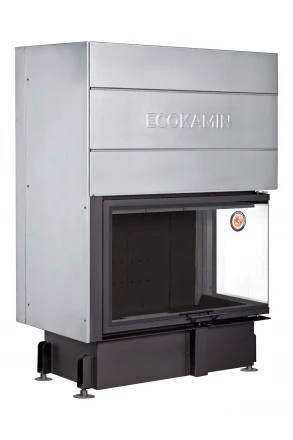 Топка Дельта 1000 RB два стекла правая черный шамот (Экокамин)